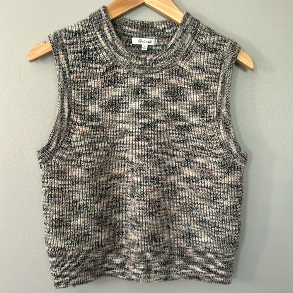 Madewell Space-Dyed Boulier‎ Sleeveless Sweater/Vest Sz S